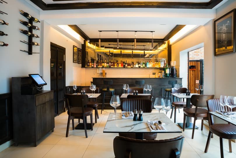 The Grill Room full interior with ambient lighting